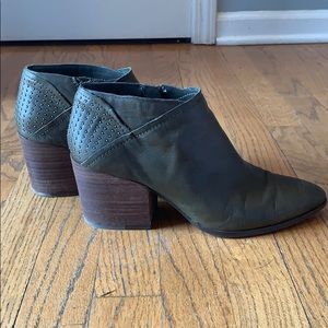 1. slate olive green studded booties